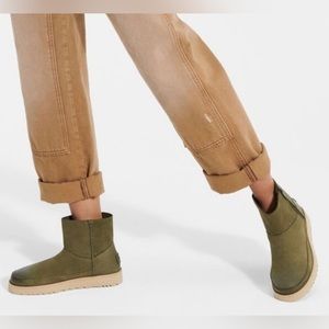 Green leather uggs